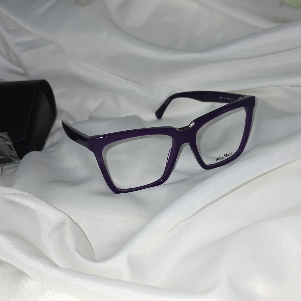 MaxMara Purple Prescription Rx Square Designer Frames Women's Glasses